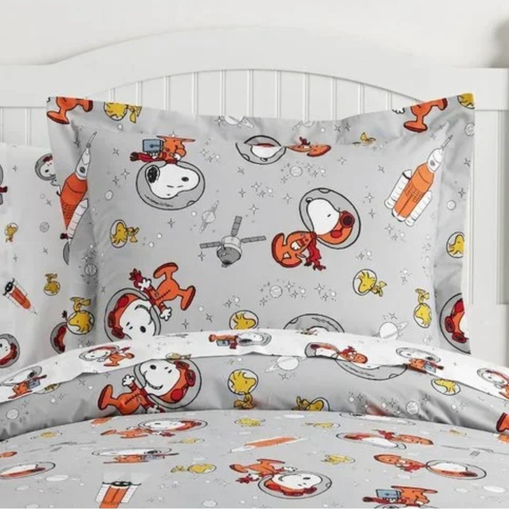 Pottery Barn Kids Snoopy in Space Organic Sham